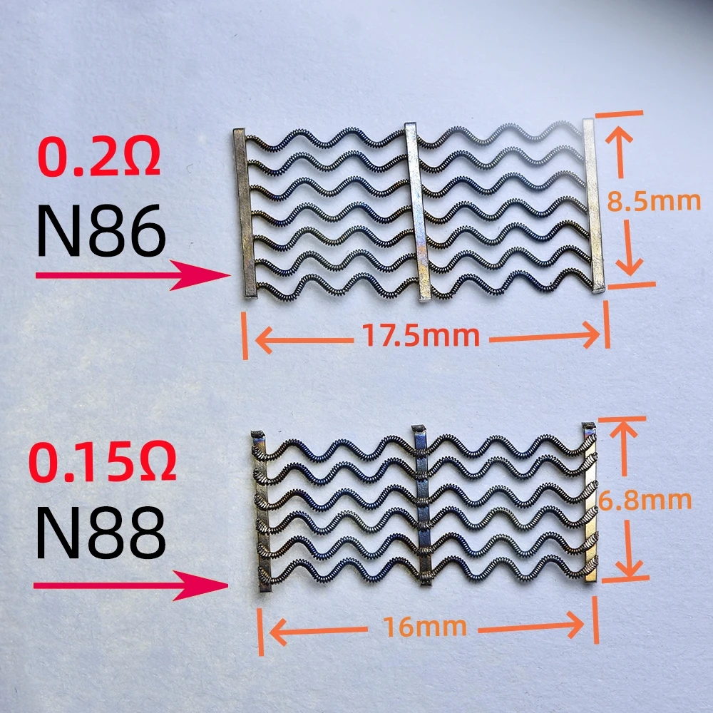 50/30/10pcs 17.5x8.5mm Profile Wire Ni80/A1 Material Resistance Accessary 0.2ohm