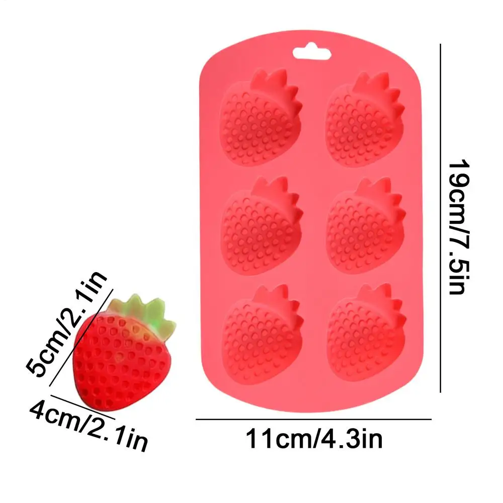 Fruitvormige chocolade- en snoepvormen van siliconen, anti-aanbak ijsvormen met watermeloen/citroen/aardbei/ananas patroon.