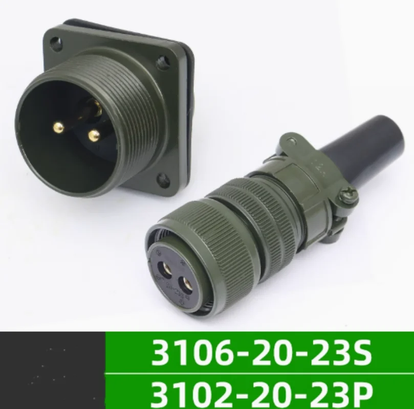 

Водонепроницаемая авиационная розетка военного стандарта 5015, 2 ядра MS3106A20-23S MS3102A20-23P