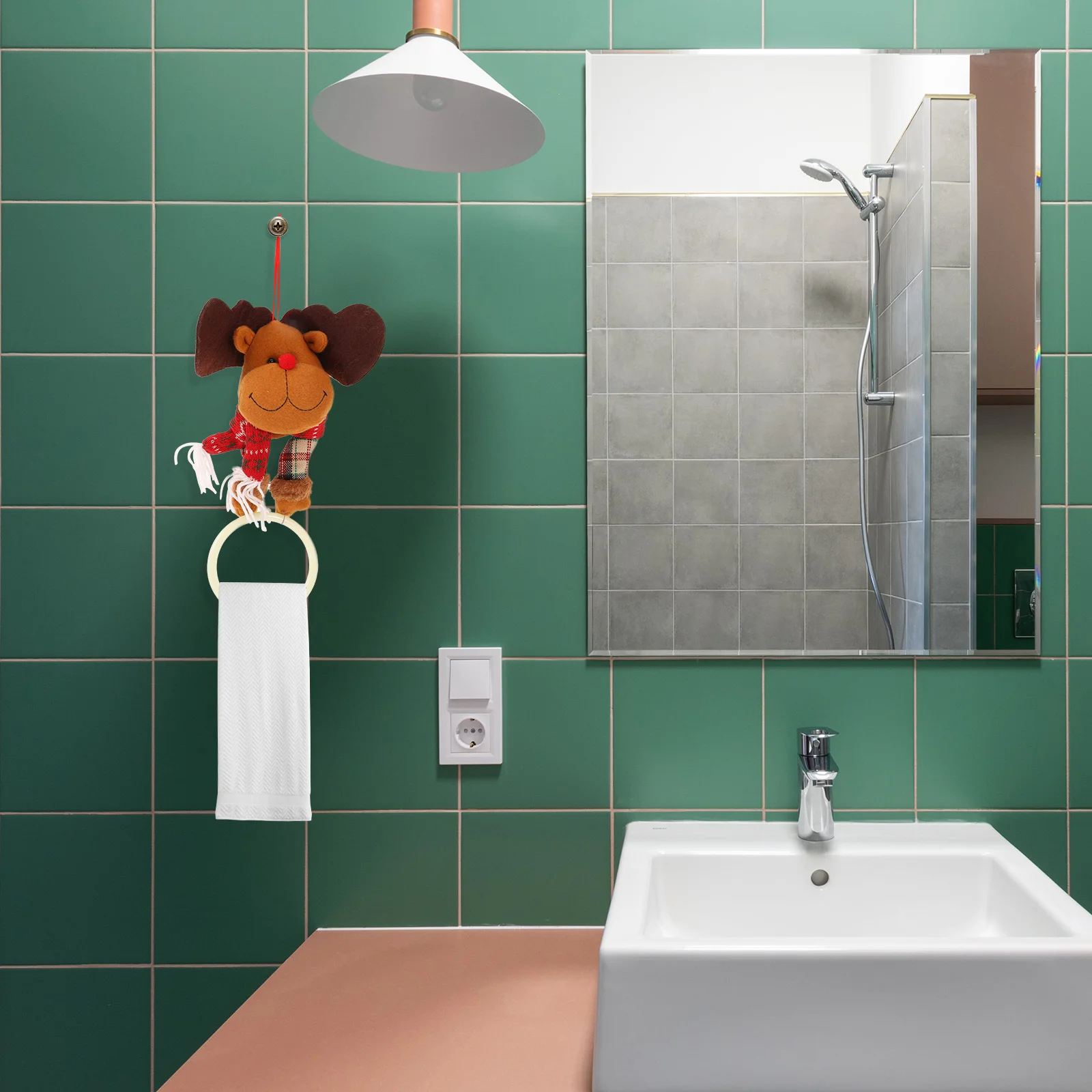 

Towel Ring Towel Holder Home Towel Hook Christmas Themed Towel Hanger Plastic Towel Ring