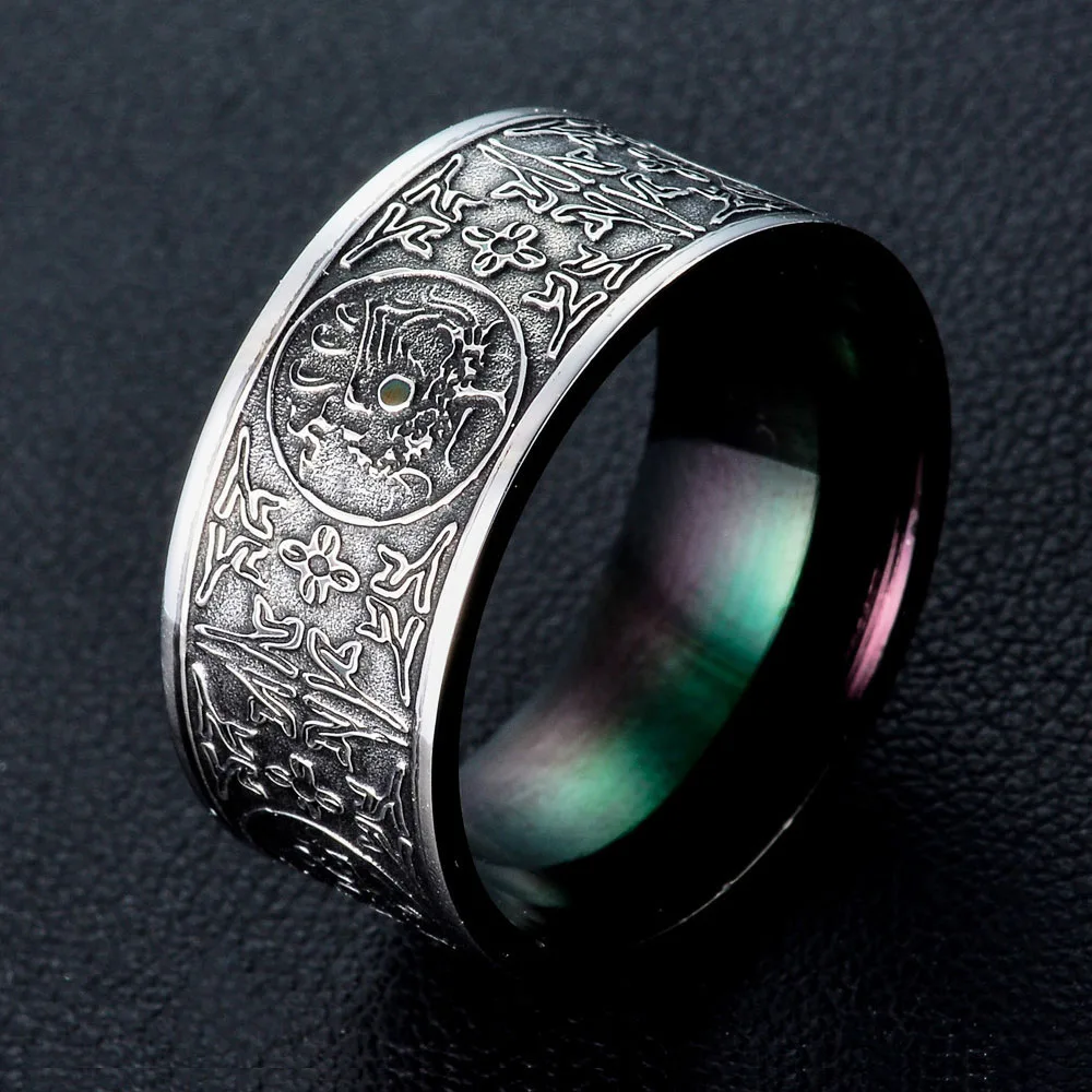 Amulet Chinese Beasts Good Luck Stainless Steel Mens Rings Punk Cool for Male Boyfriend Biker Jewelry Creativity Gift Wholesale