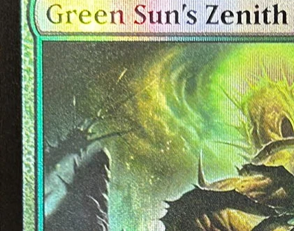 

"Green Sun's Zenith" Custom TCG Magical Proxy Cards Game Quality Proxy Gathering Board Playing Game Trading Cards