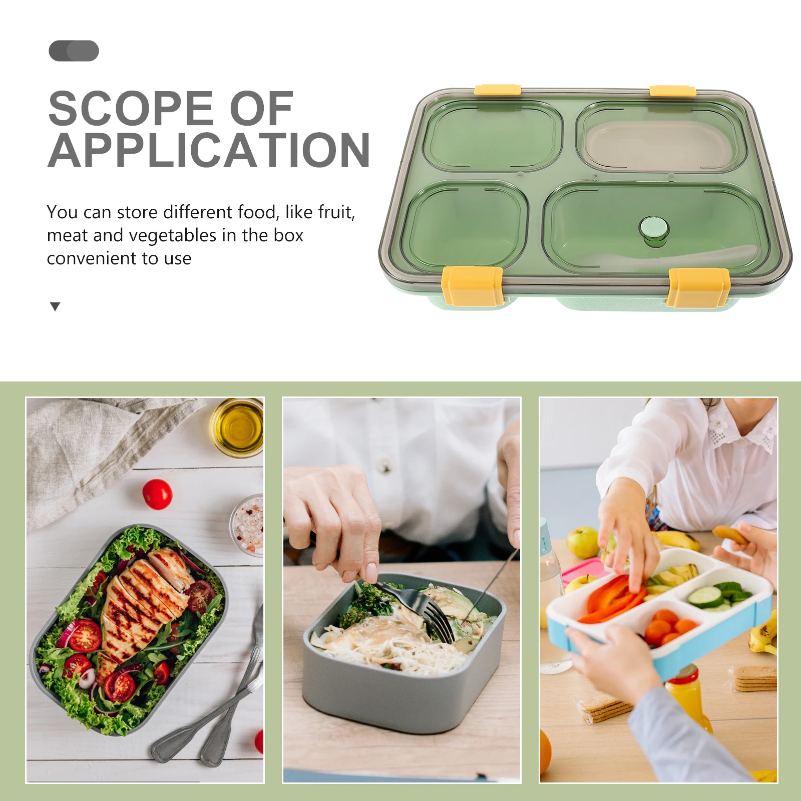 

Divider 4 Compartments 1250ml Red XC519 2 Leakproof Lunch Container Portable Prep Boxes Meal Containers With Lids