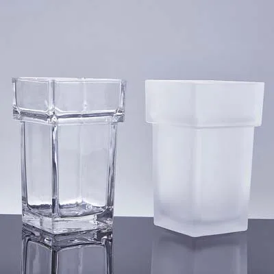 square glass toilet brush holder cup, toilet replacement parts