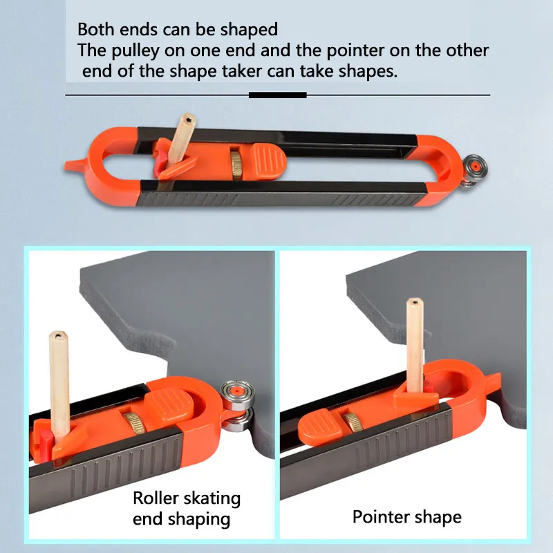 Profile Scribing Ruler Contour Gauge Precise Woodworking Measuring Gauge With Lock Adjustable Locking Woodworking Mark Tool