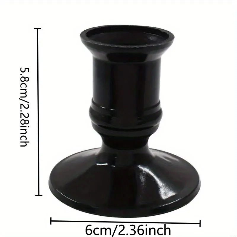 Elegant Black/Gold/Sliver Candles Holder Stand 6Pcs Flameless LED Plastic Candlestick For Weddings Anniversaries Dinner Parties