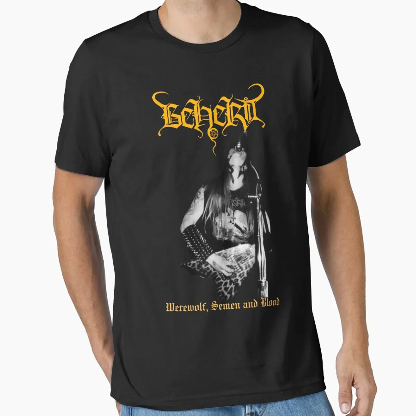 Preview of the work Beherit Werewolf Demonomancy Sperm and Blood Sarcofago created sold by morbidmetal vintage Washed Stretched