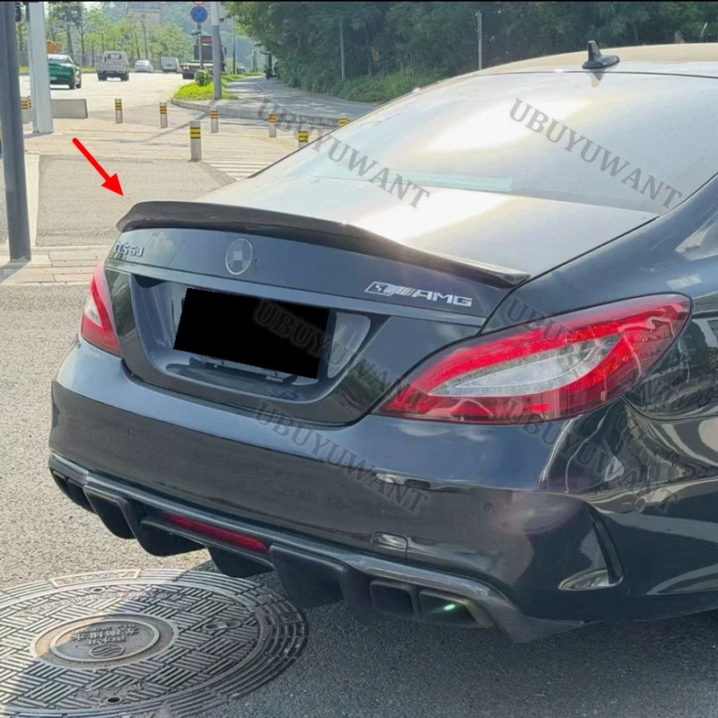 For Benz CLS W218 PSM Style 2011-2017 Rear Trunk Spoiler Wing Top Tail Lip Spoiler Diffuser Auto Parts