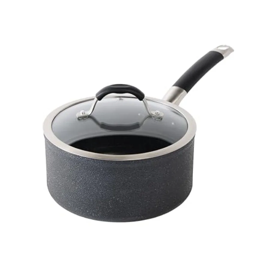

Stone Force Platinum Non Stick с крышкой, 3-литровый, подходит для духовки и гриля, 400 градусов. ° Многофункциональная удобная маленькая кастрюля для кухни