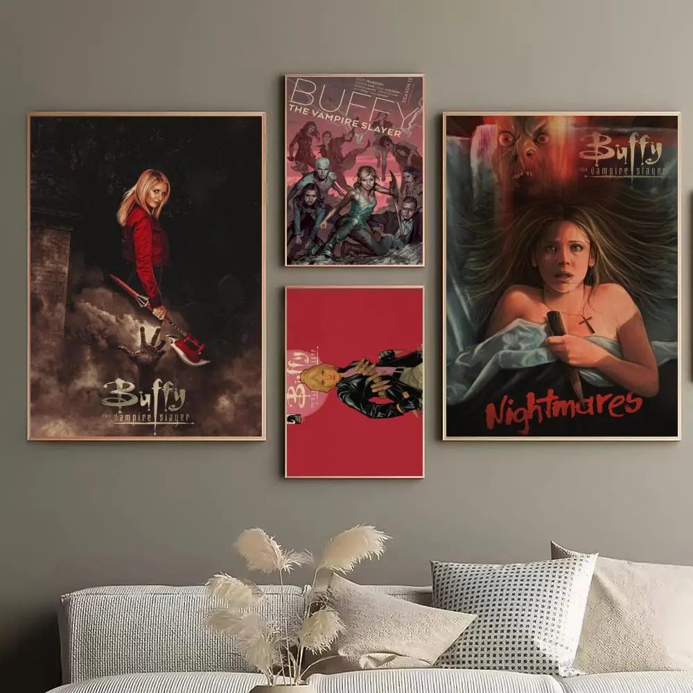 B-Buffy Vampire Movie Modern Room Elevation Easy Home Makeover Study Room Aesthetic Empty Space Solution Cozy Mood Decor Poster