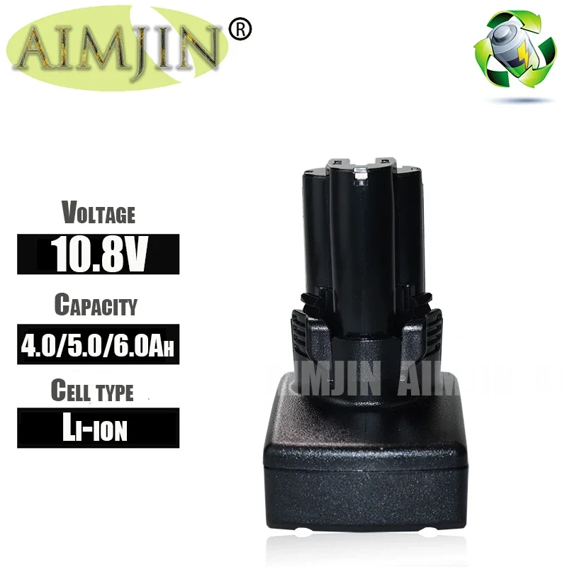 AIMJIN 10.8V 4.0/5.0 6.0Ah BL1013 BL1014 Rechargeable Replacement Li-ion Battery for Makita Power Tools TD090D DF030D LCT203W