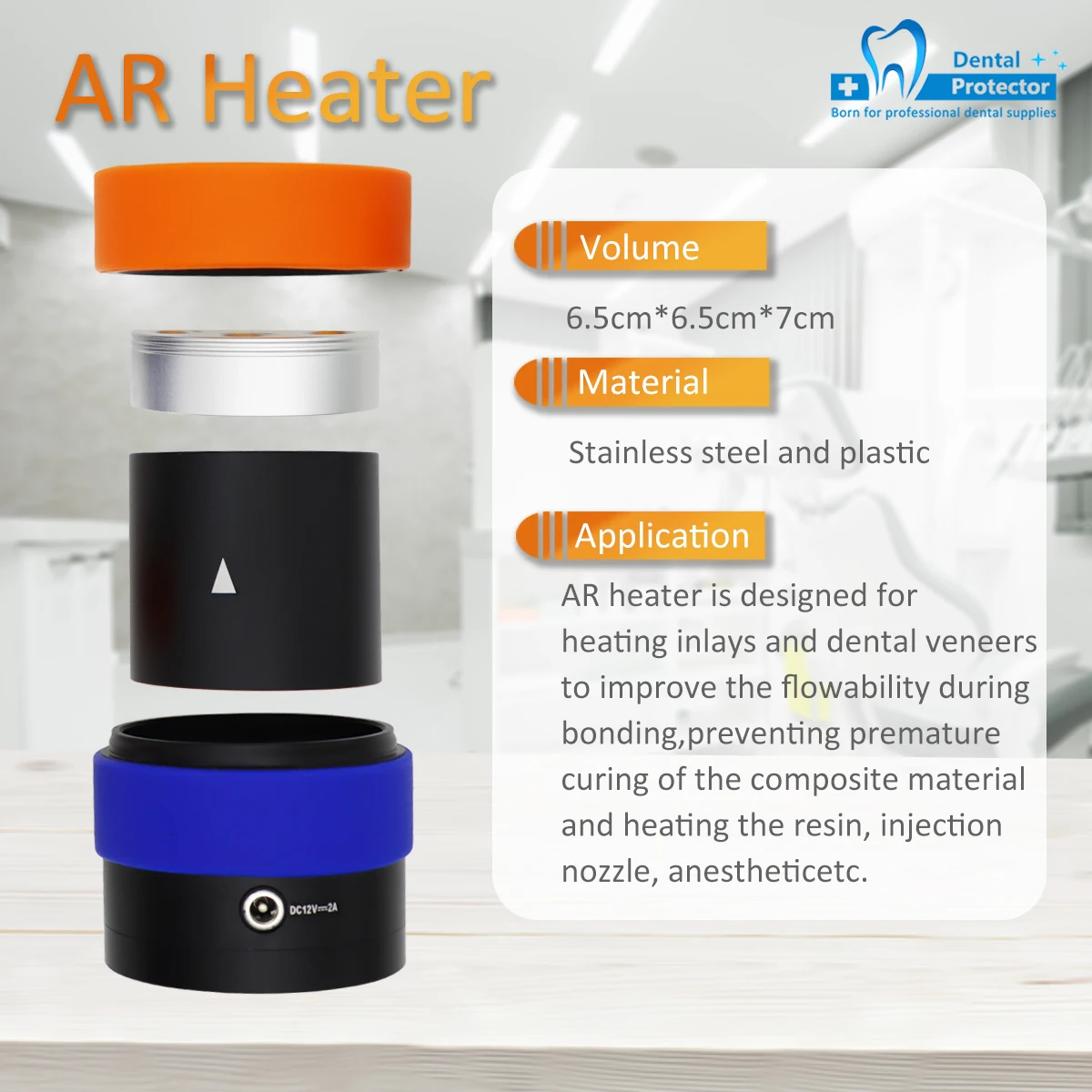 Dental Composite Heater Warmer – ±1℃ Temperature Precision + Two Modes (Constant/Boost), LCD Display for Aesthetic Restoration