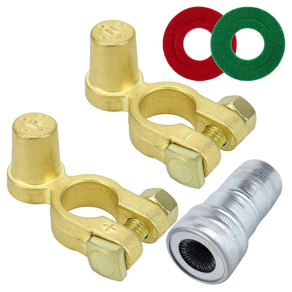 Conector de Terminal de batería de coche SAE a JIS, Terminal de batería Batt de poste superior positivo y negativo para abrazaderas de terminales de batería de coche