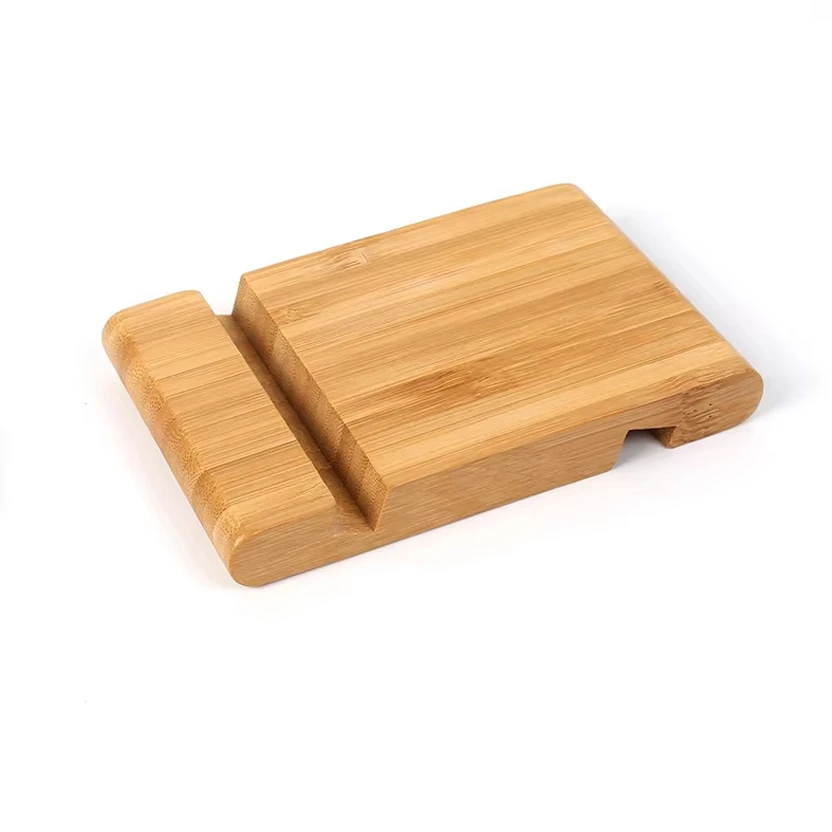 1PC Cell Phone Holder Wooden Cell Phone Holder Wooden Base Cell Phone Tablet Desktop Lazy Bracket For iPhone iPad Laptop Samsung