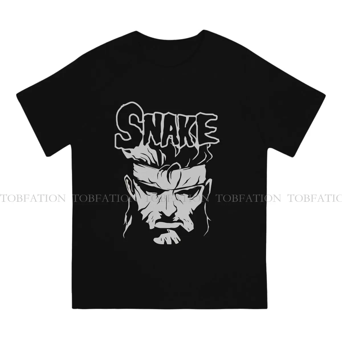 Metal Gear Solid Game TShirt for Men The Snake Ghost Basic Summer Tee T Shirt 100% Cotton Trendy Fluffy