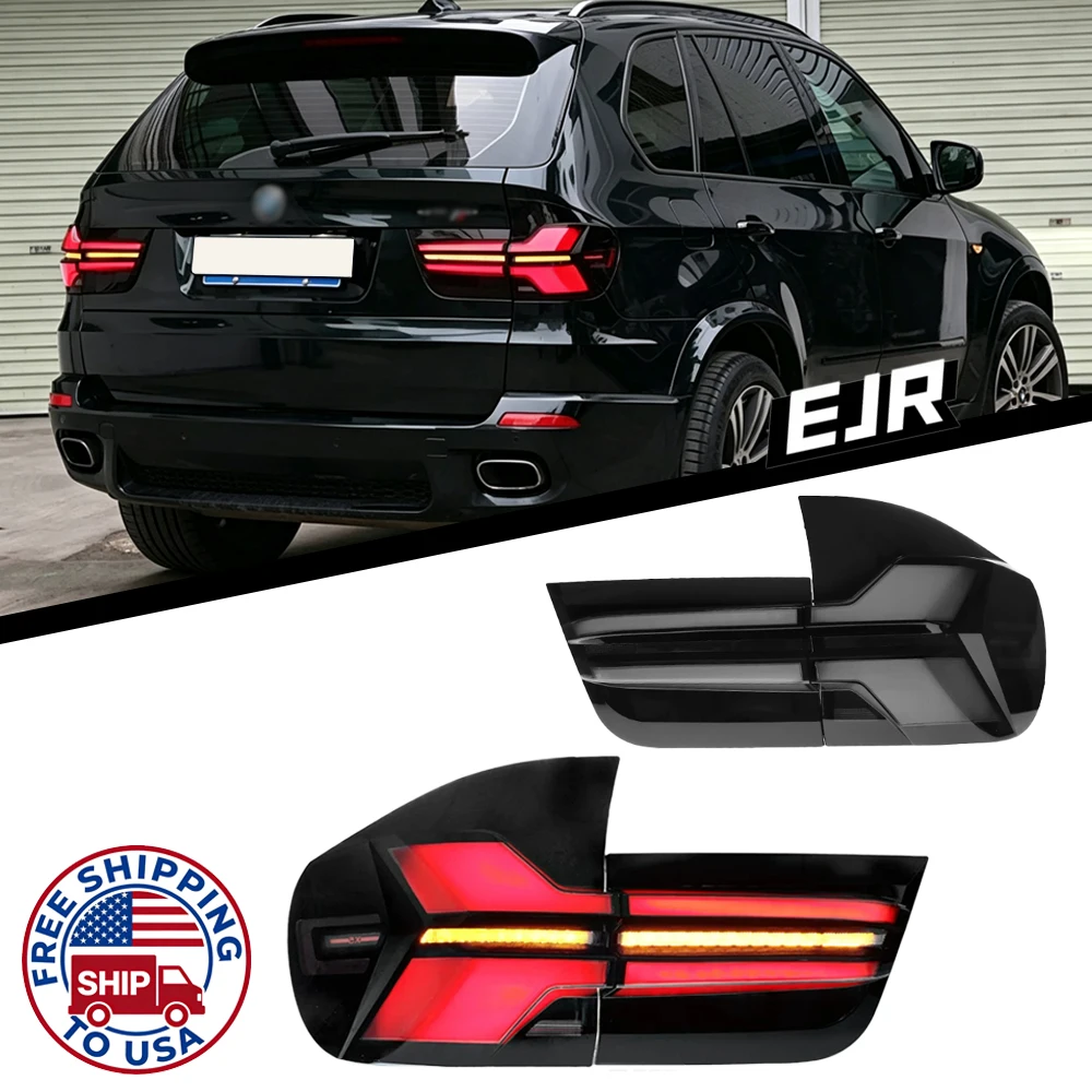 EJR Car Lights For BMW X5 E70 Taillight 2007-2013 Upgrade LED Taillight Dynamic Turn Signal Car Rear Lamps Accessories