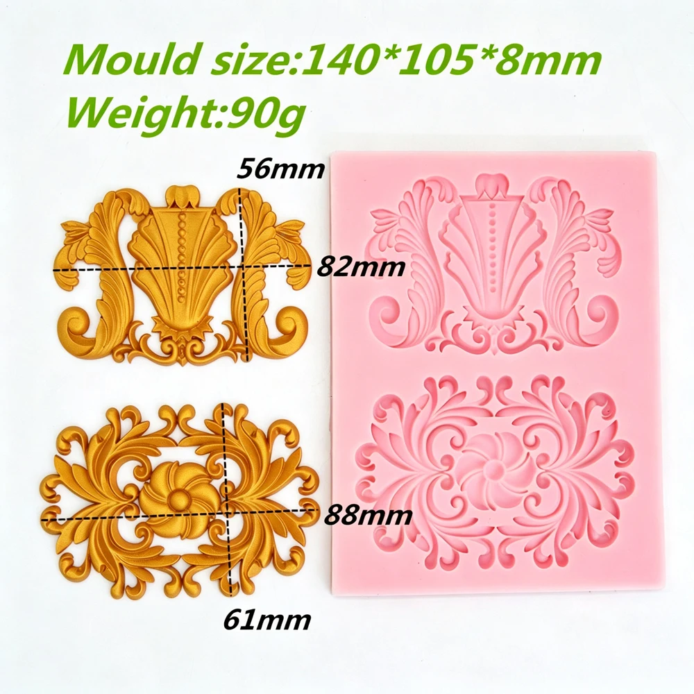 Palm Relief Rose Pattern Cooking Tool Fondant Gum Paste Mold Cake Decorating Clay Resin Sugar Candy