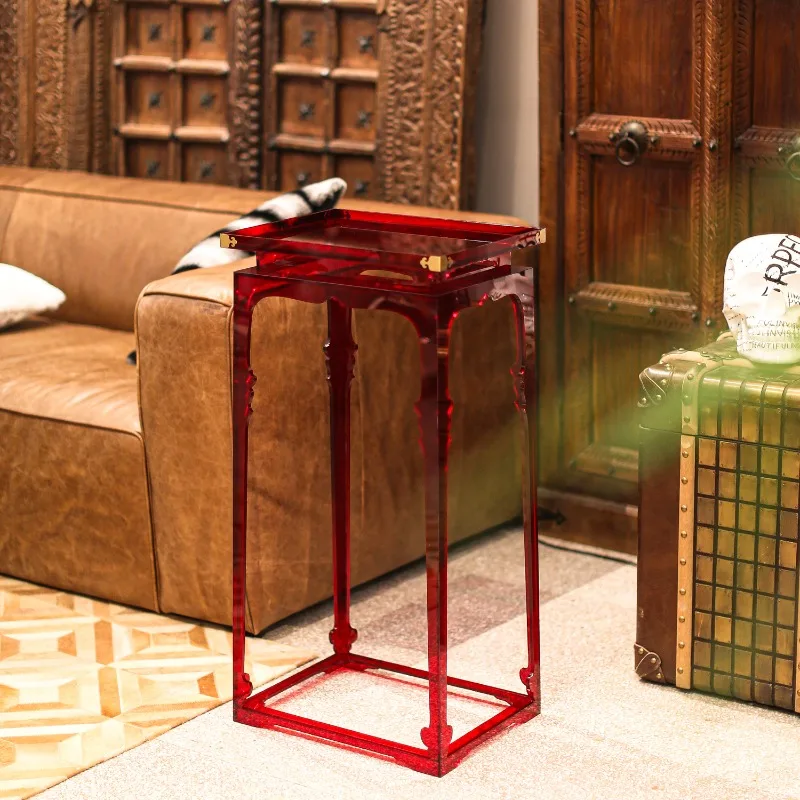 Acrylic flower table fashion storage, display stand, living room indoor flower pot stand, art flower table