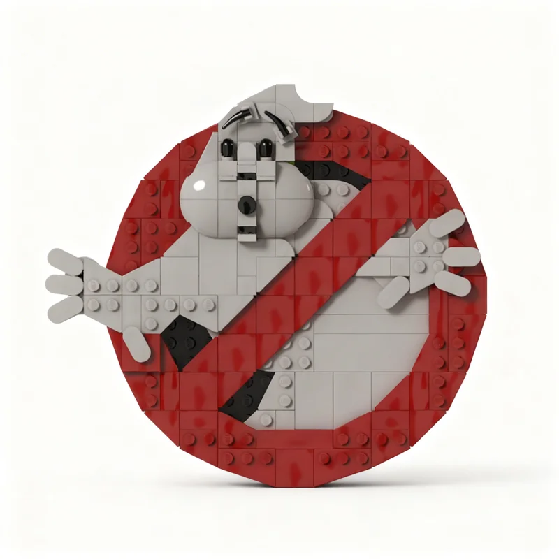273pcs MOC GB Logo Ghost Hunter Model Building Blocks Home Decor Desk Display Shelf Accent Creative Displayable Gift For Adults