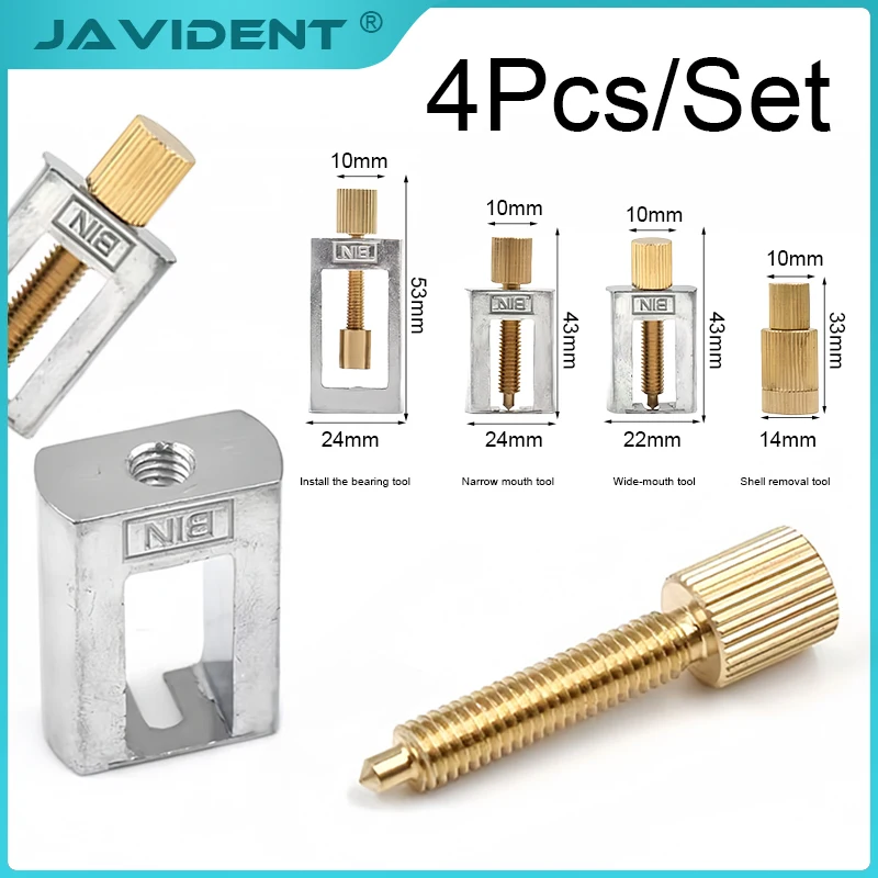 4Pcs/1Set Repair Tools for Dental High Speed Handpieces Bearings Cartridge Turbine Repair Tool Set Air Turbine Dentist Tools