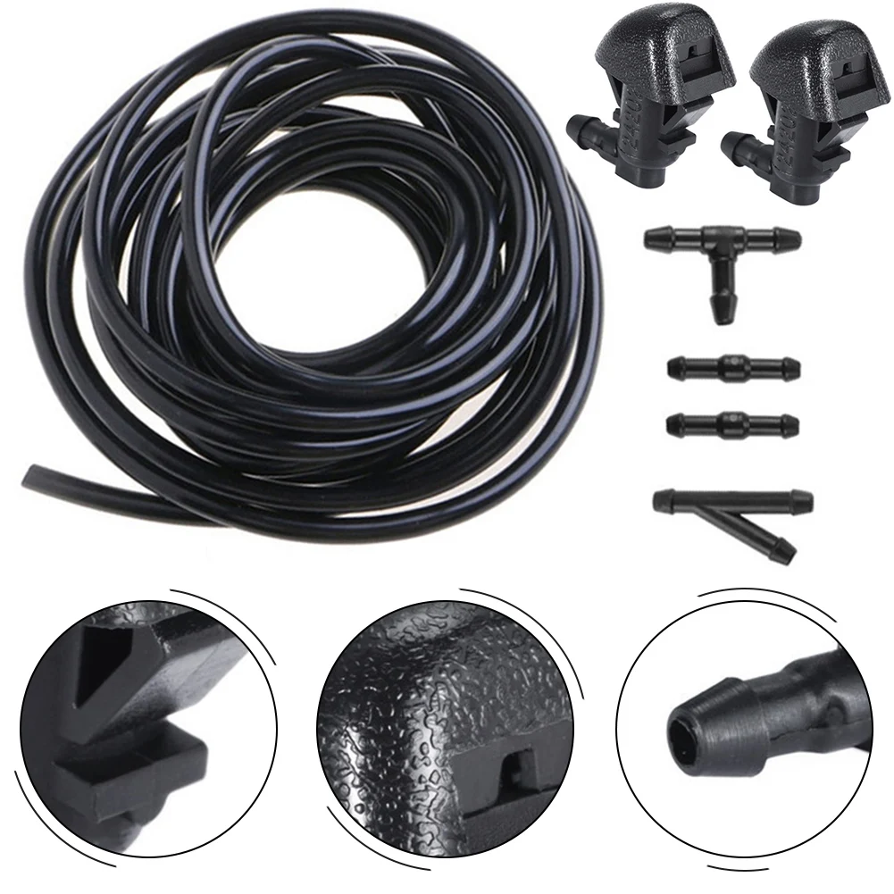 Windshield Washer Nozzle Kit for Honda Odyssey MK4 2011 2017 Package Content 2 Nozzles 2m Hose 4 Connector