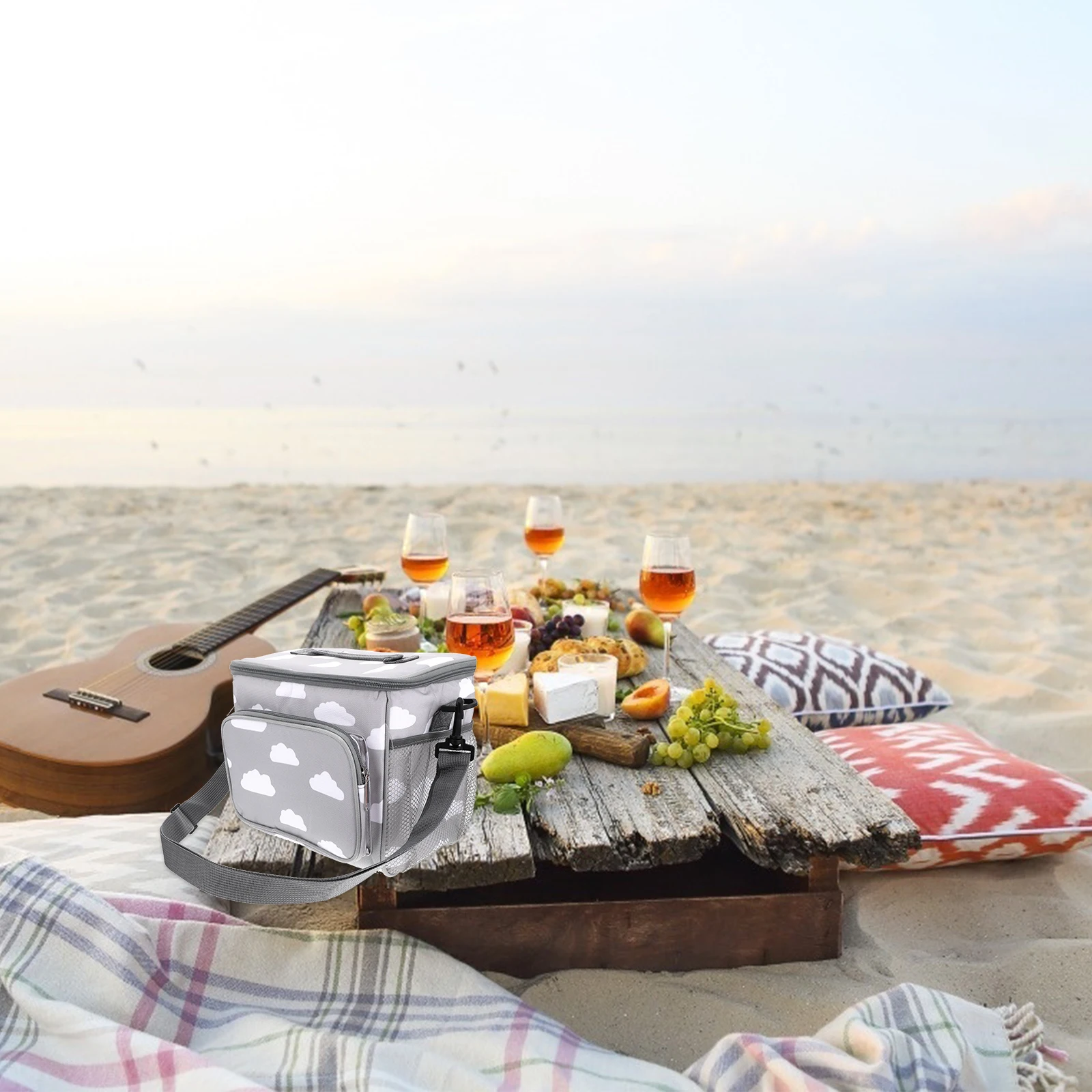

Insulated Bag Multi-function Lunch Storage Hot Cold Bento Insulation Work Pearl Cotton Food Delivery Pouch Outdoor Picnic