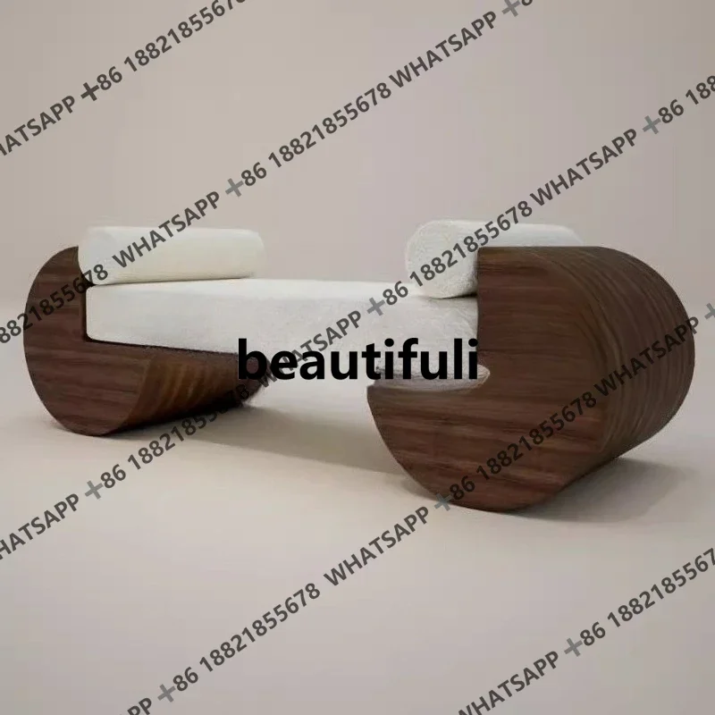 Solid wood bedroom rest stool household simple shopping mall entry, creative bench