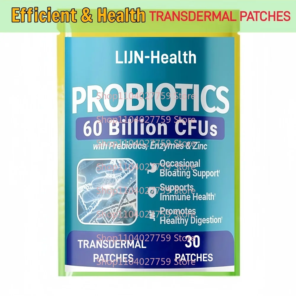 30 Patches Probióticos Patches Transdermicos para Homens e Mulheres Saúde Intal Suporta Conforto Digestivo