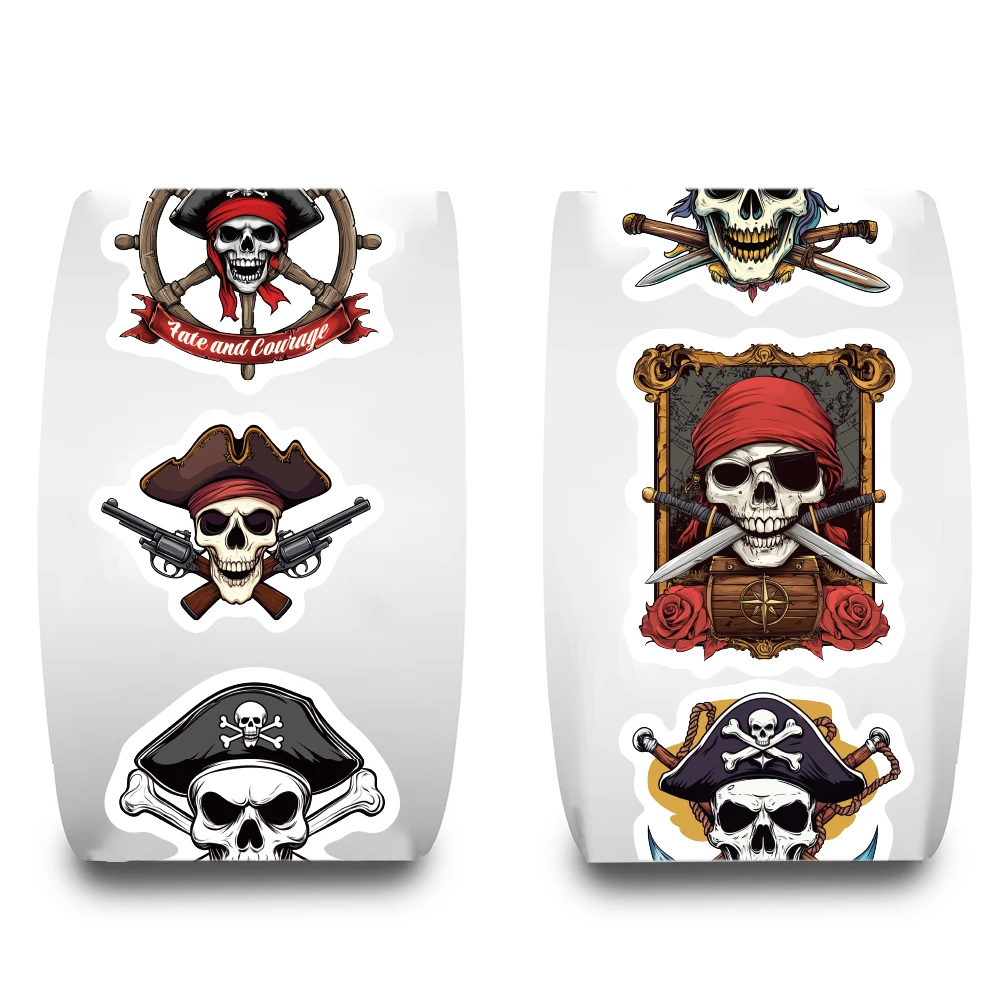 500 قطعة من ملصقات القراصنة الرجعية ملابس الشارع الشهير حقيبة الكمبيوتر المحمول القهوة الأمتعة دراجة نارية حقيبة القهوة المعيشة لفة ملصقات