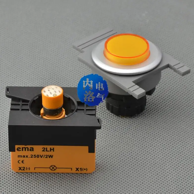 [ SA ]Imports EMA indicator convex cover E3I2 * 30mm red yellow blue and white LED DC6V/12V/24V/AC110/220V 1NO/1NC--10PCS/LOT