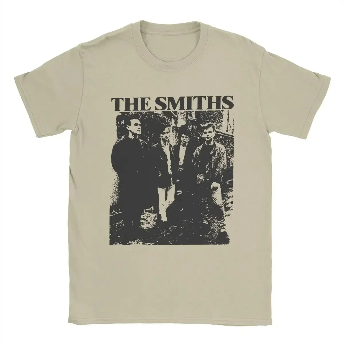 The Smiths Vintage Pencil Drawing Style T-Shirt For Men Music Casual Pure Cotton Tee Shirt O Sleeve T Shirt Printing Clothing