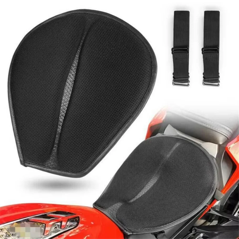 Motorcycle Seat Cushion Cover Pressure Relief Mesh Fabric Pad 5-Ply Breathable 1PC