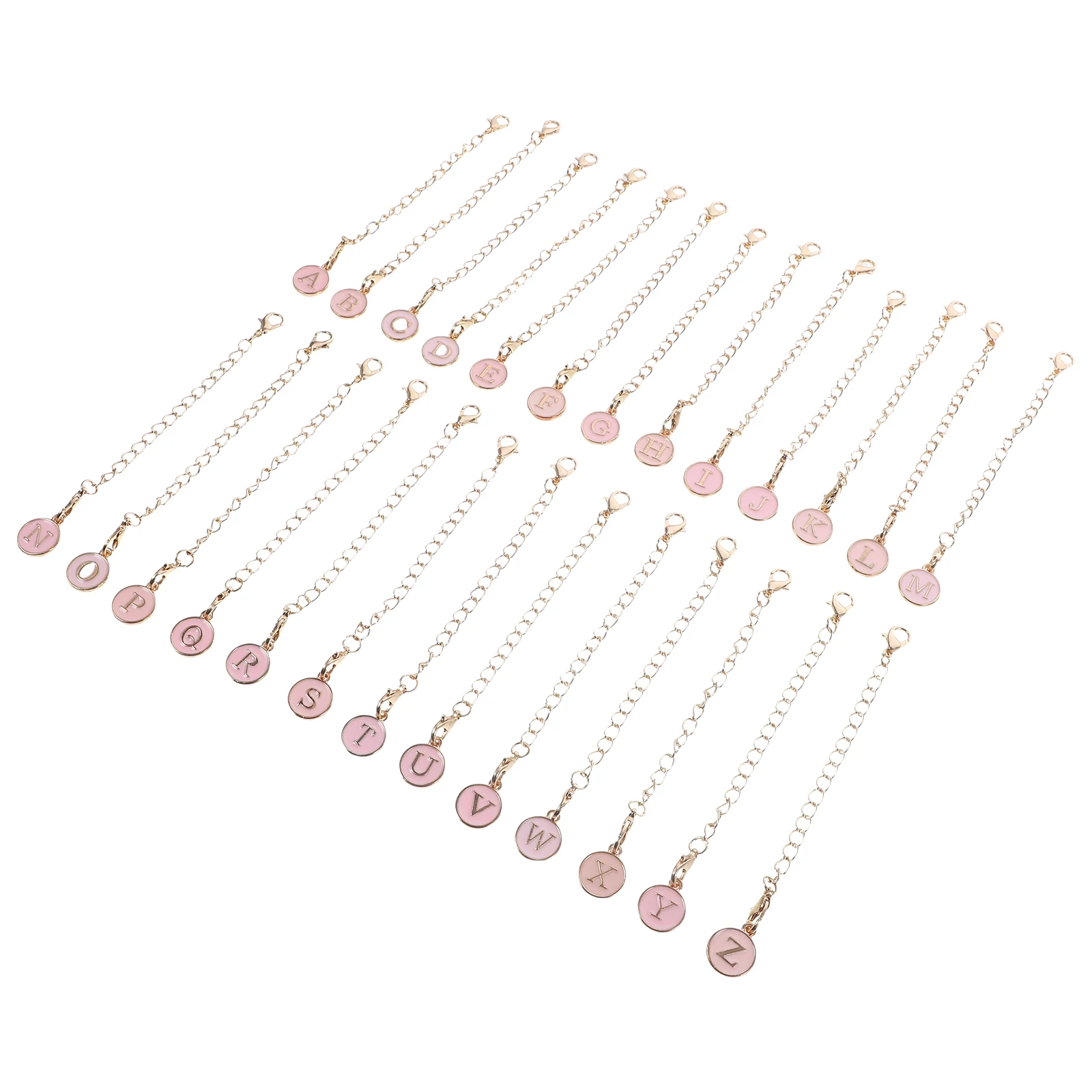 

26 Pcs Bracelet Alphabet Chain Jewelry Mugs Personalized Water Cup Charm Alloy Decorative Letter Charms