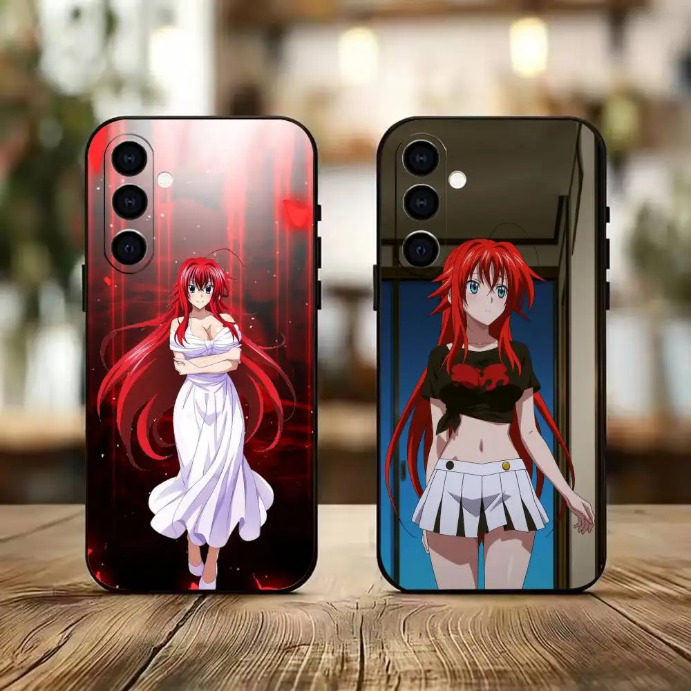 POP H-High School D x D Phone Case For Samsung A73 20,21s,22,31,32,52,53,72 Soft Black Shell