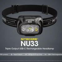 NITECORE NU33 USB-C Rechargeable Compact Headlamp 700Lumens Lantern Headlight High CRI LED Triple Output Built-In Battery