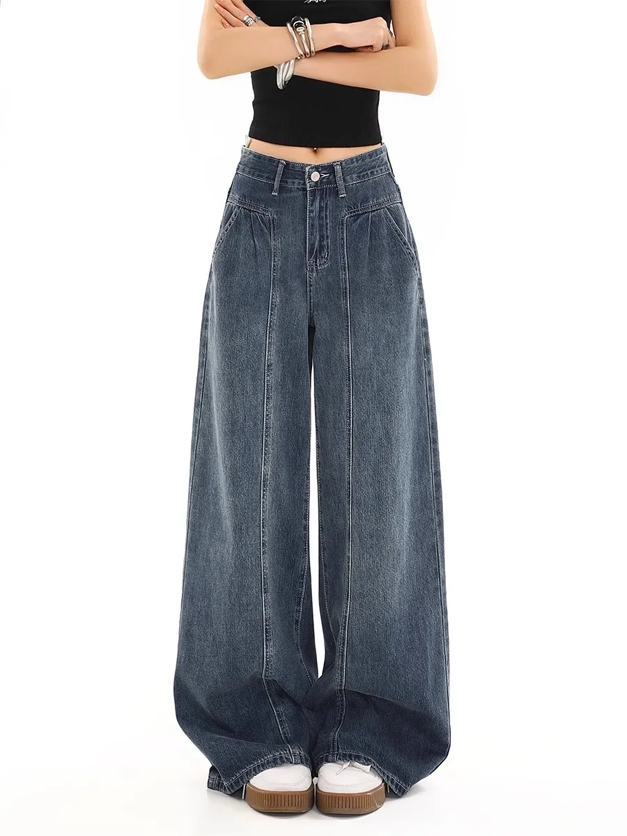 

Vintage Baggy High Waist Jeans Women Y2K Wide Leg Oversized Harajuku Popular Fashion Autumn Streetwear Jeans Pants