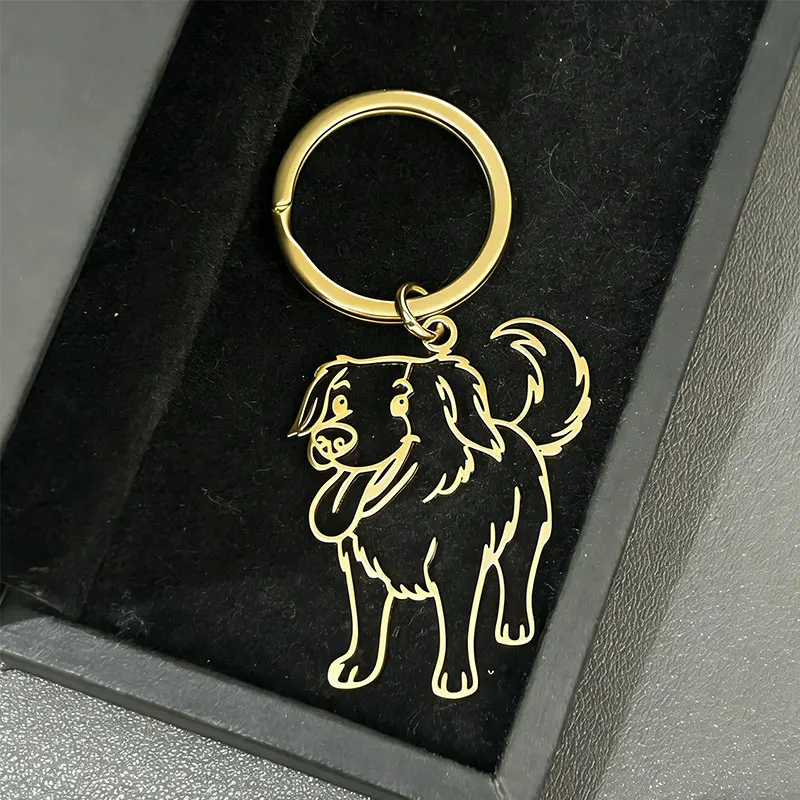 

Customized Personalized Dog Photo Pendant Keychain Custom Lovers' Pet Key Chain Stainless Steel For Women Men Birthday Keyring