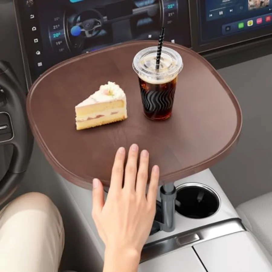 

Автомобильный столик для ноутбука с поворотом на 360 градусов ° Вращающийся регулируемый по высоте автомобильный столик-поднос — универсальный деревянный автомобильный столик для ноутбука и подстаканник