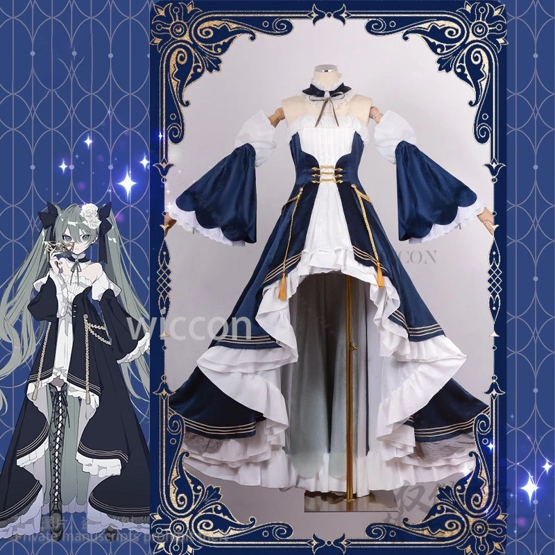 Anime gra projekt Sekai Mikuku księżyc na imprezę Cosplay suknia wieczorowa Lolita Cos peruki dla dziewczynek kobieta Halloween boże narodzenie dostosowane