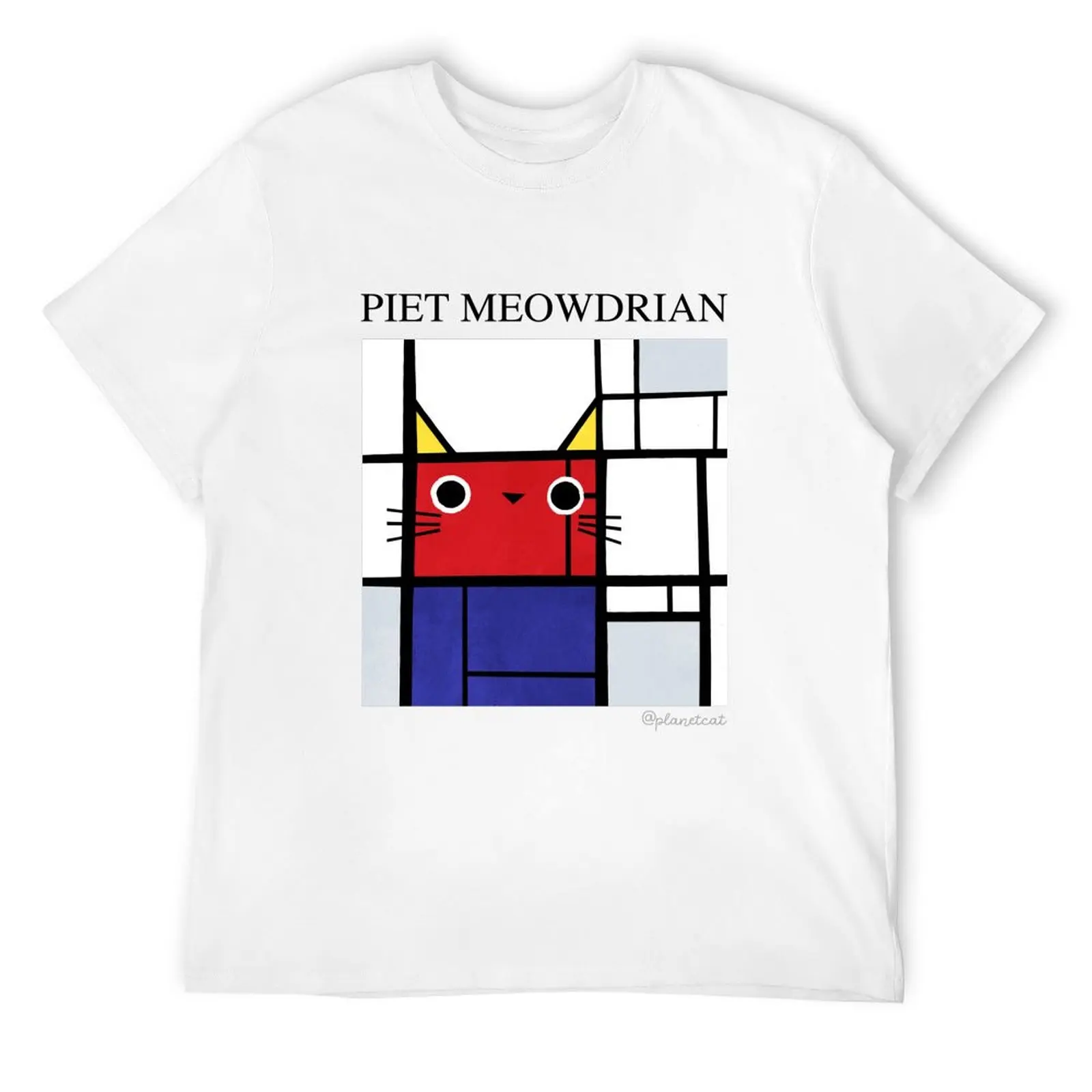 

Piet Meowdrian Artist Cat T-Shirt Funny t-shirt blacks rapper graphic tees men clothings
