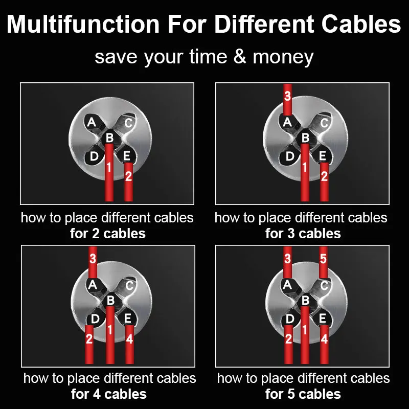 2.5-4/4-6 Square Universal Wire Twisting Tool Electrical Cable Quick Connector Automatic Twist 5 Wire Stripping Stripper Twister