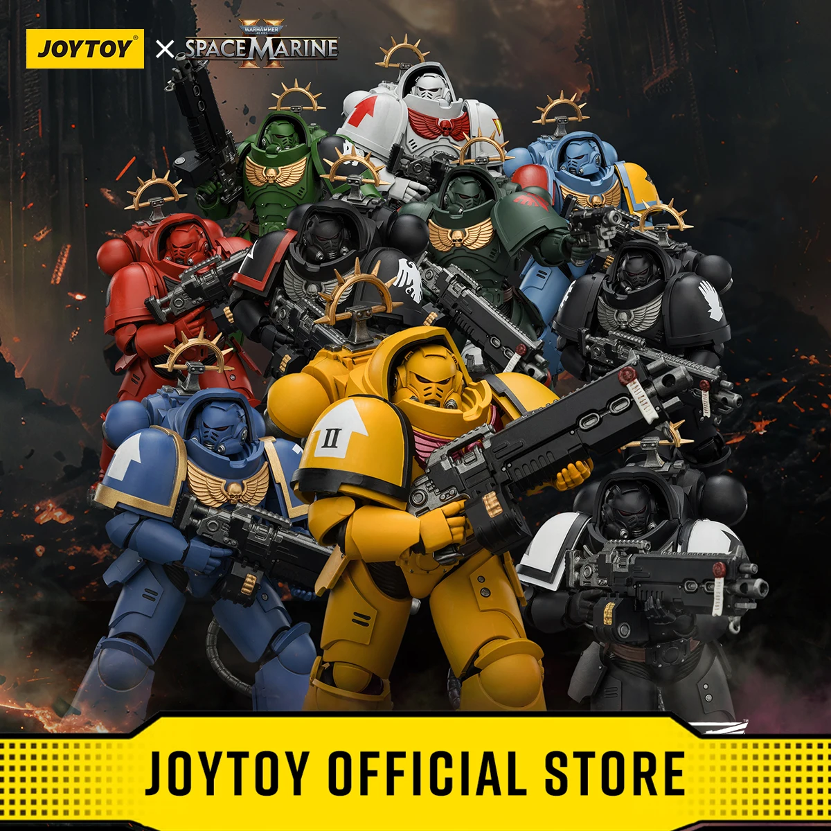 

Фигурки JOYTOY Warhammer 40,000 1/18, игровая серия: Ультрамариновы, Тяжелые Интерцессоры, Космические Волки, Имперские Кулаки