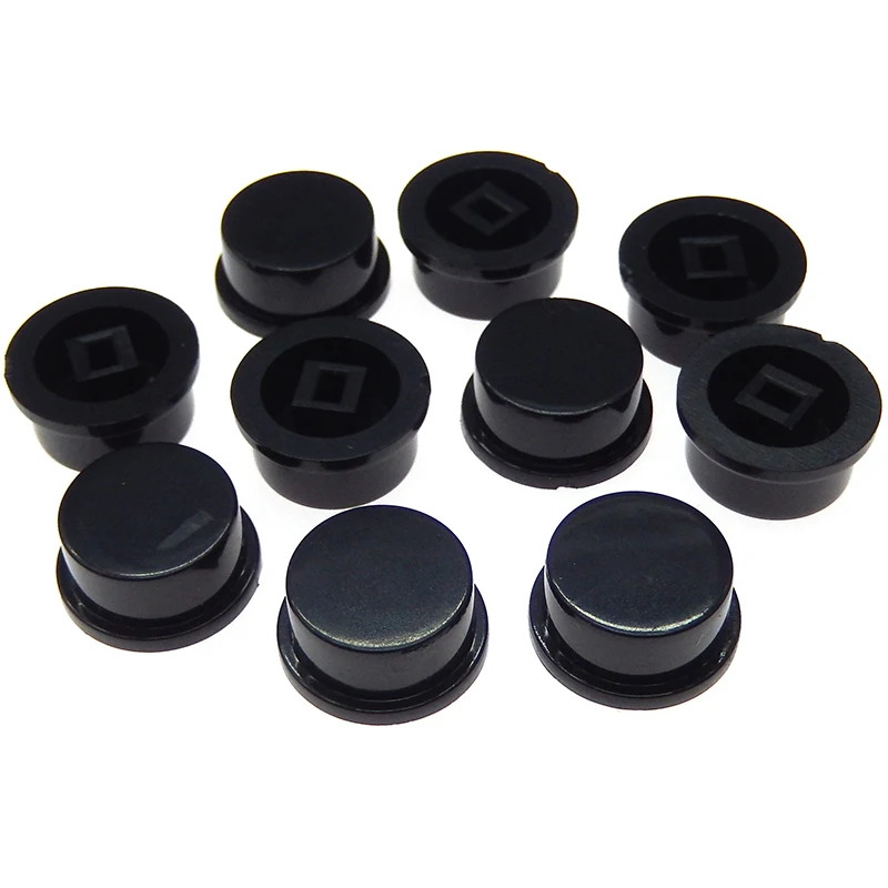 50Pcs Tactile Push Button Switch Cap 10mm Applies to 5.8*5.8 7*7 8*8 8.5*8.5 Self-locking Switch Button Cap A03 Switch caps