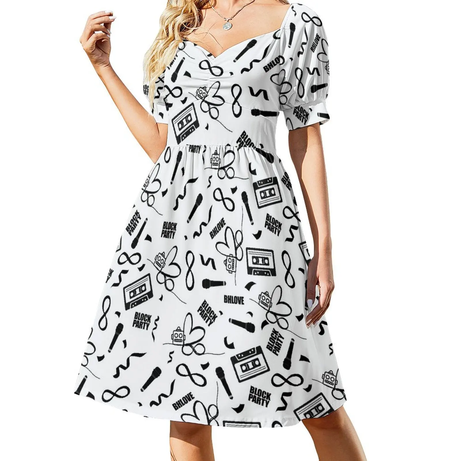 

NKOTB BHLove Iconography Short-Sleeved Dress Dress for girls Long dress cocktail dresses for pregnant women