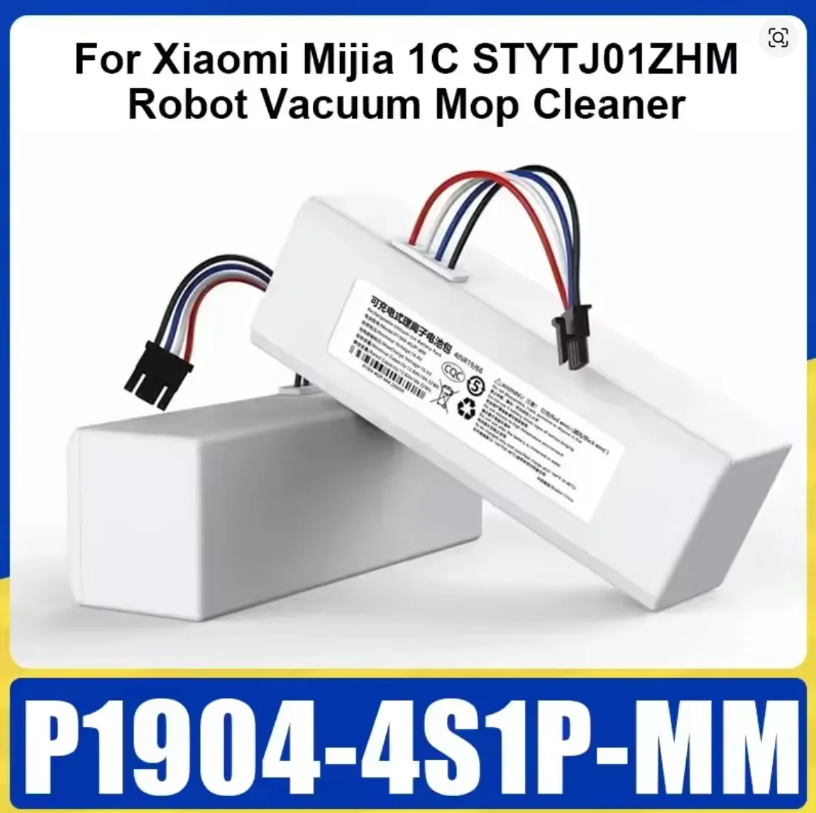 for Xiaomi Robot Battery 1C P1904-4S1P-MM Mijia Mi Vacuum Cleaner Sweeping Mopping Robot Replacement Battery 12800mAh