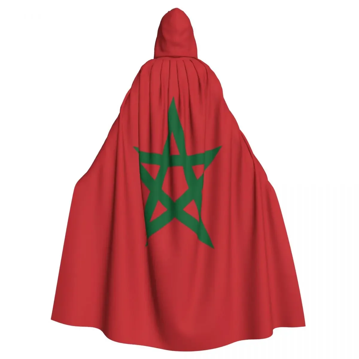 Morocco Flag Unisex Adult Cloak with Hood Long Witch Costume Cosplay