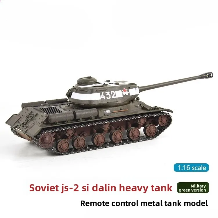 RC Metal Heavy Tank 1/16 Remote Control Tank Model RTR IS-2 1944 Tank Model with Launcher Infrared Dogfight RC toys