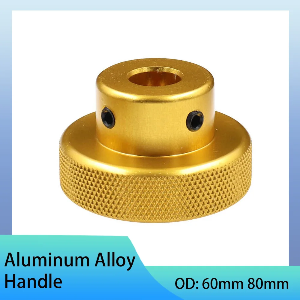 1Pcs OD 60mm 80mm CNC Knurling Sliding Table Screw Rod Knob Crank Rotating Handle Embossed Stepper Motor Positioning Hand Wheel