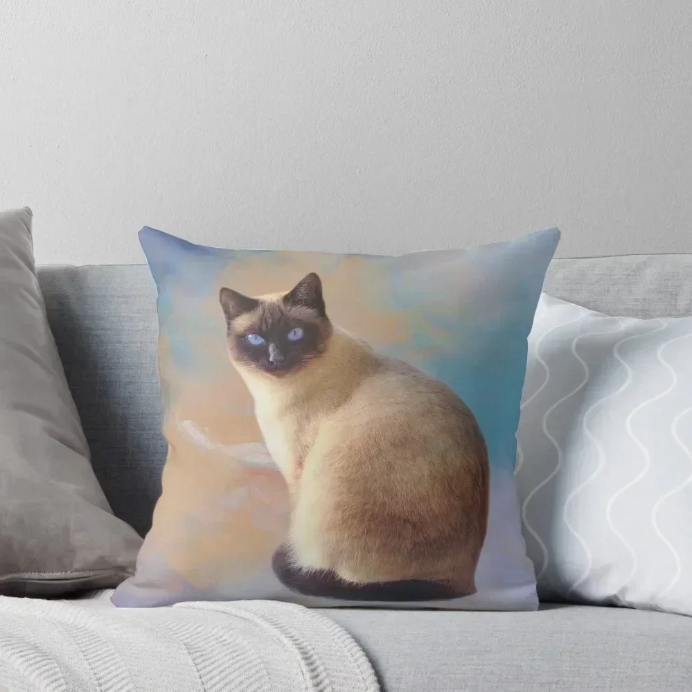 

Seal Point Siamese Cat Throw Pillow Couch Pillows Decorative Cushions For Living Room pillow