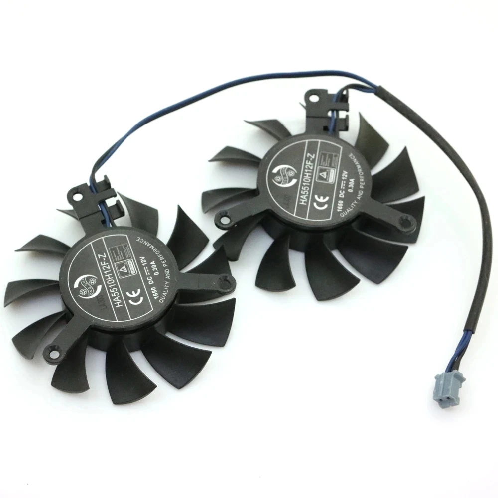 HA5510H12F-Z DC12V 0.30A 50mm 2wire 2pin For MSI GTX1650 LP OCV1 Graphics Card Cooling Fan